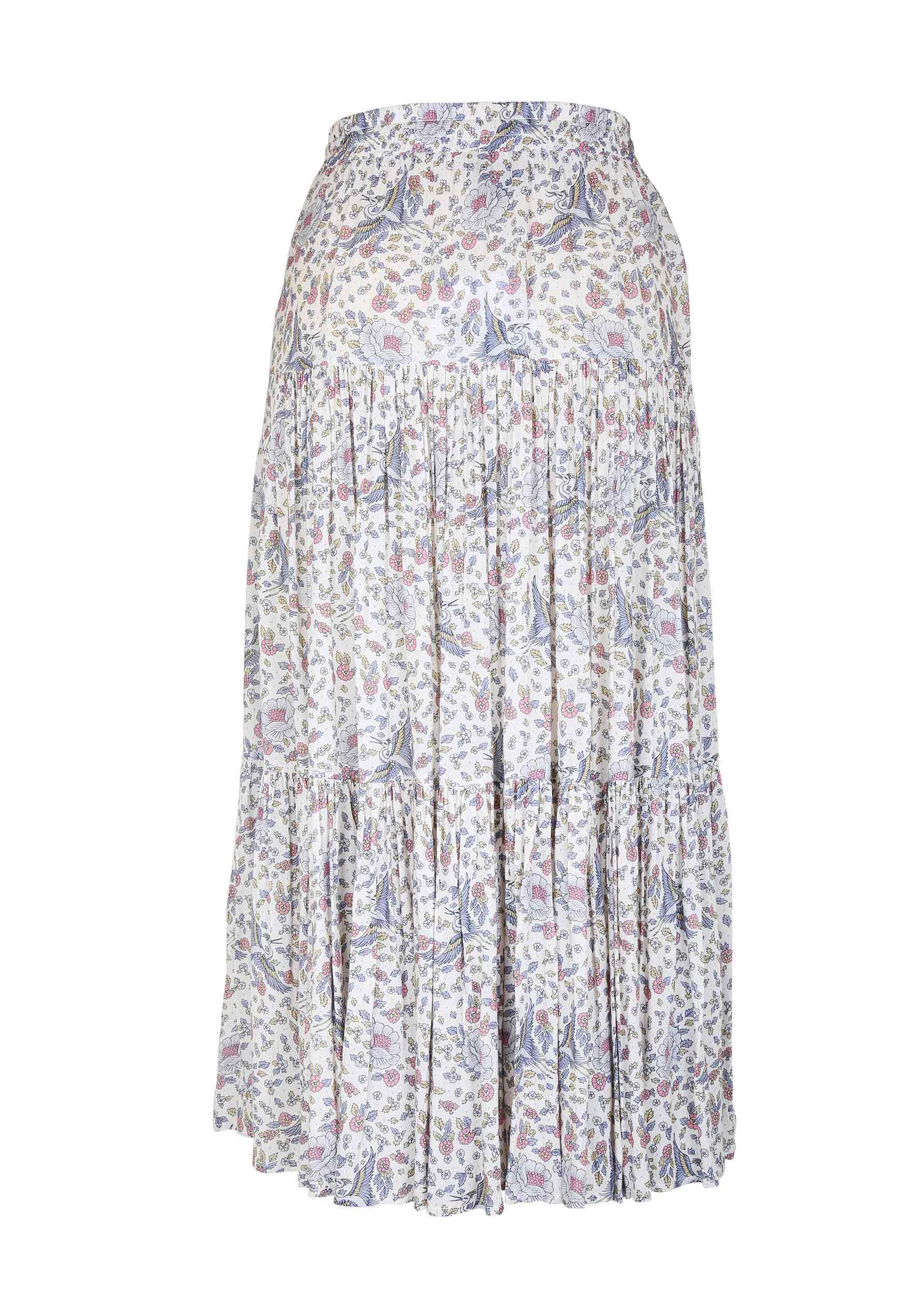 Valentina Fiesta Maxi Skirt Off White