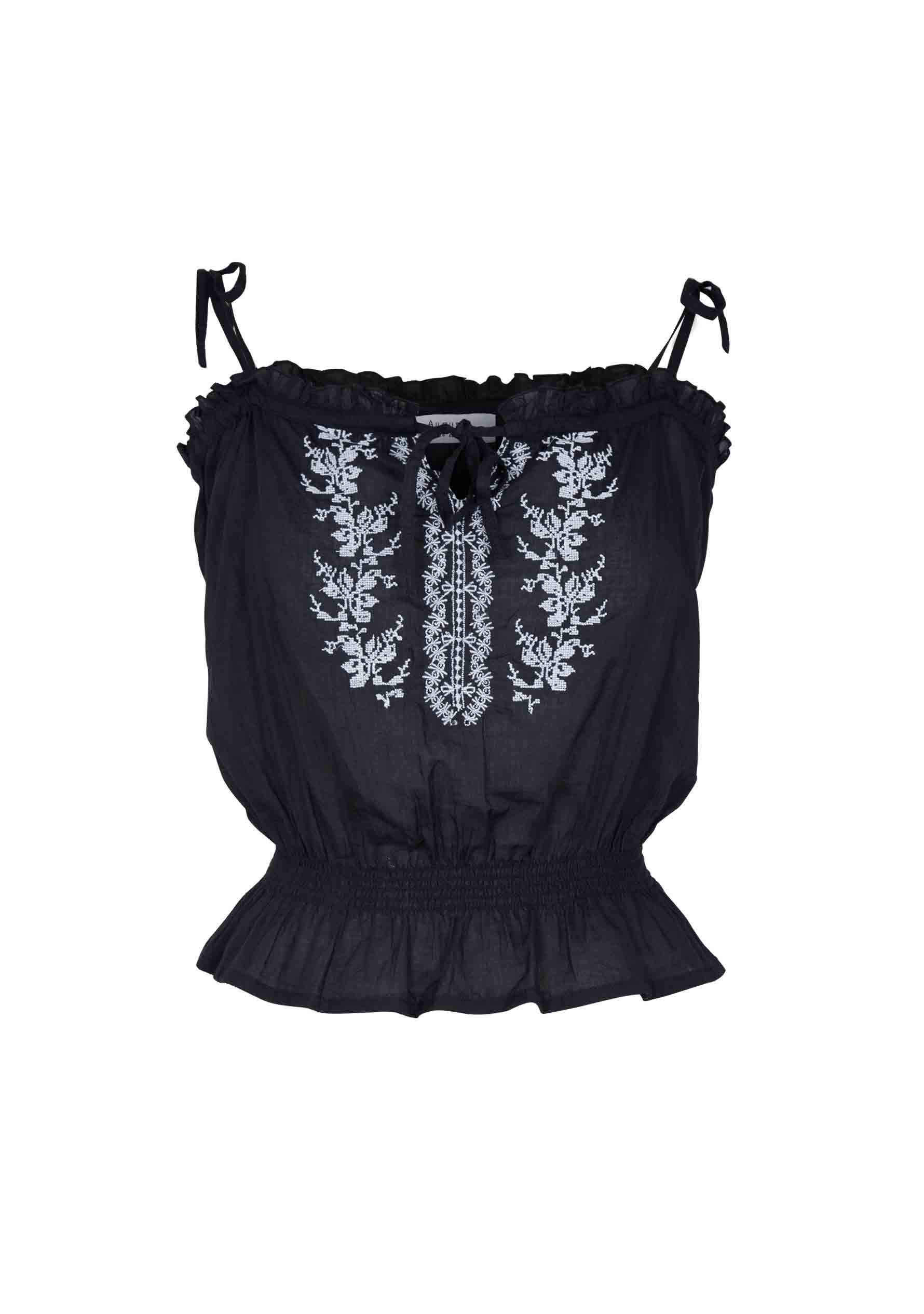 Ivy Embroidered Cami Black