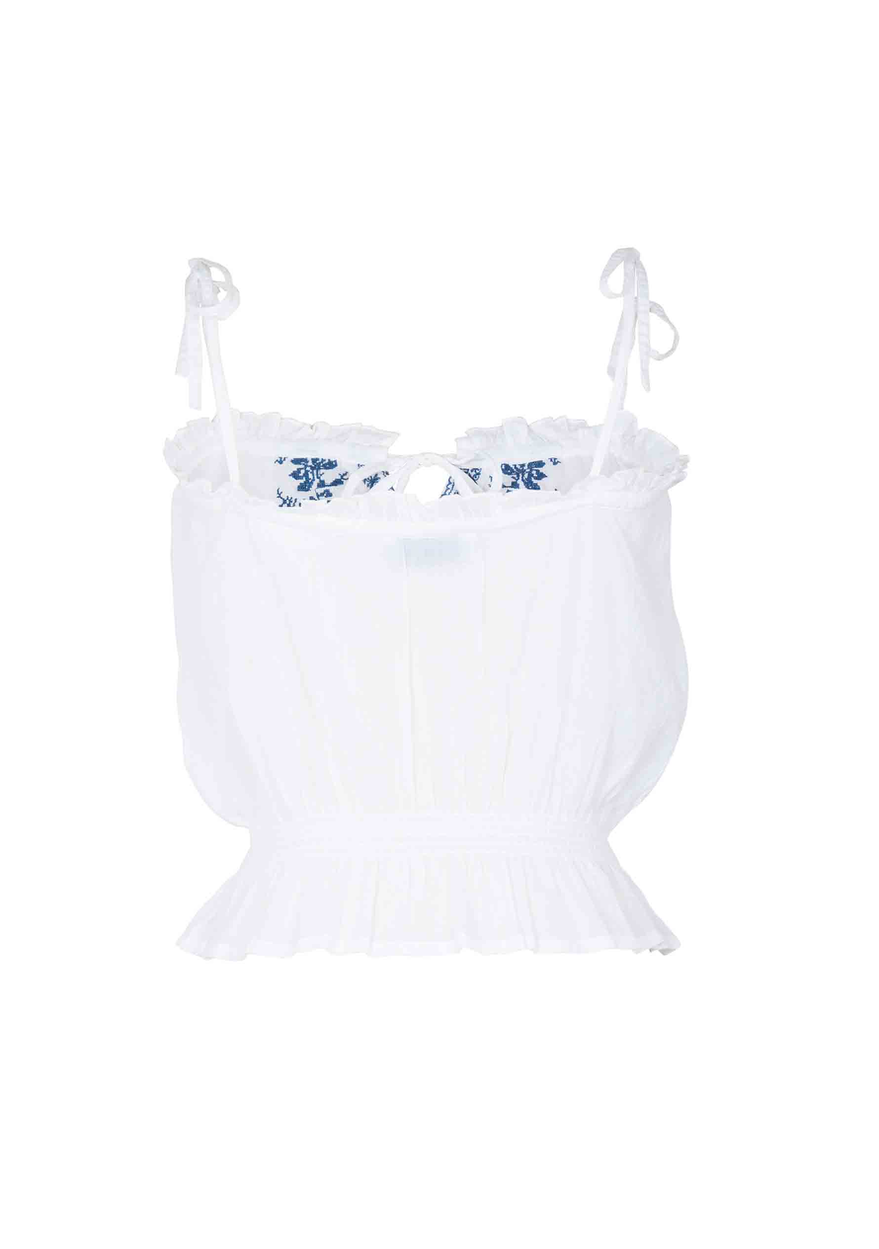 Ivy Embroidered Cami White