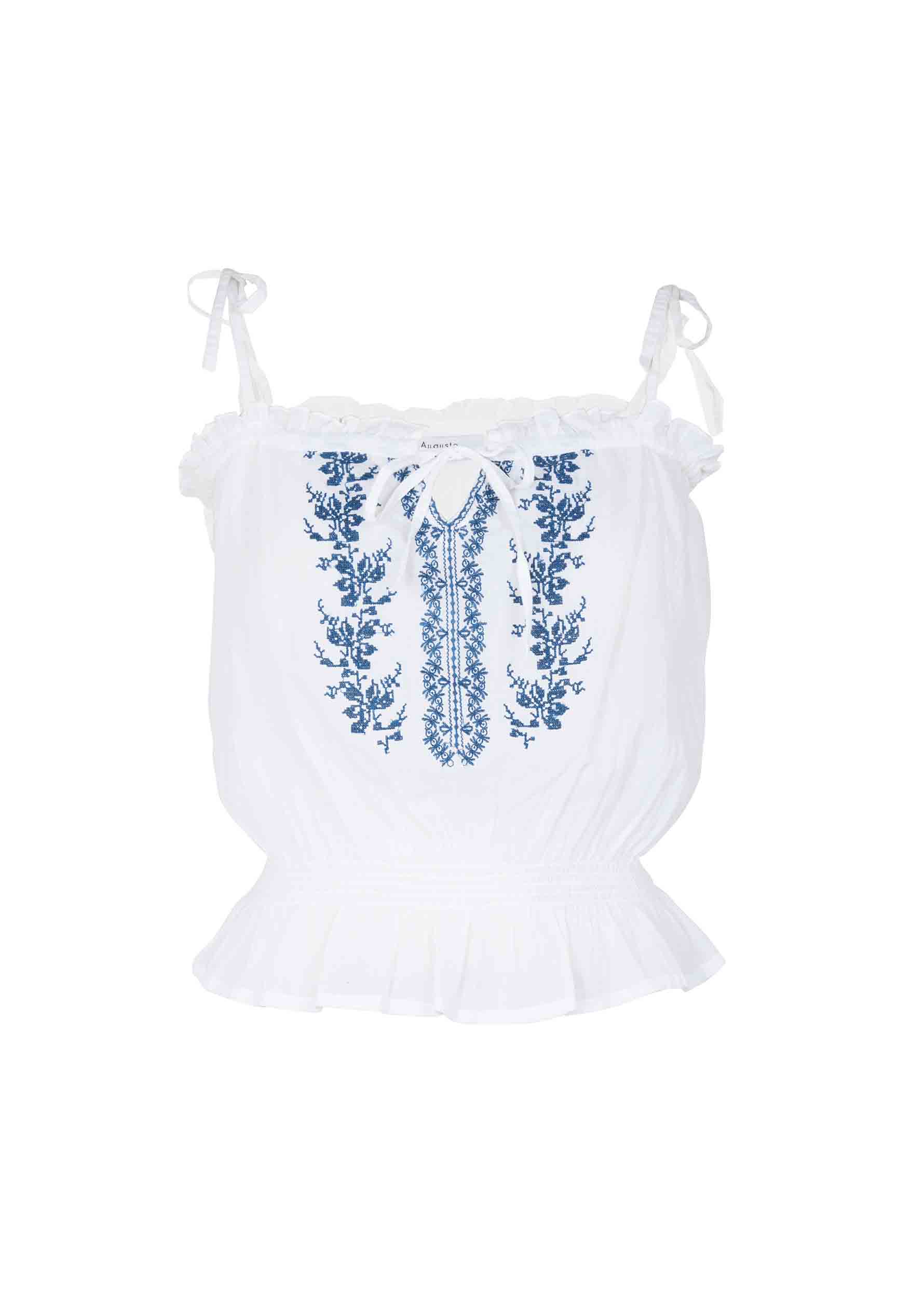 Ivy Embroidered Cami White