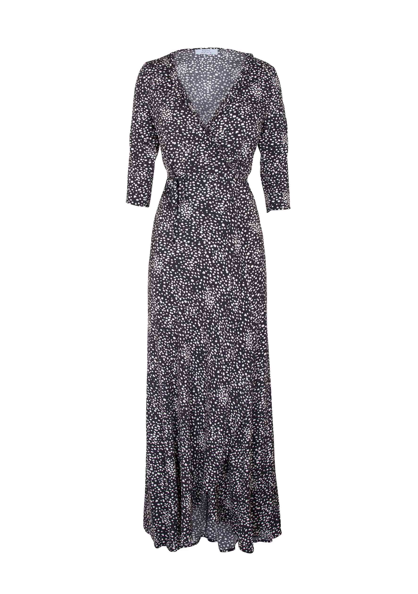 Edie Sweetheart Wrap Maxi Dress Black