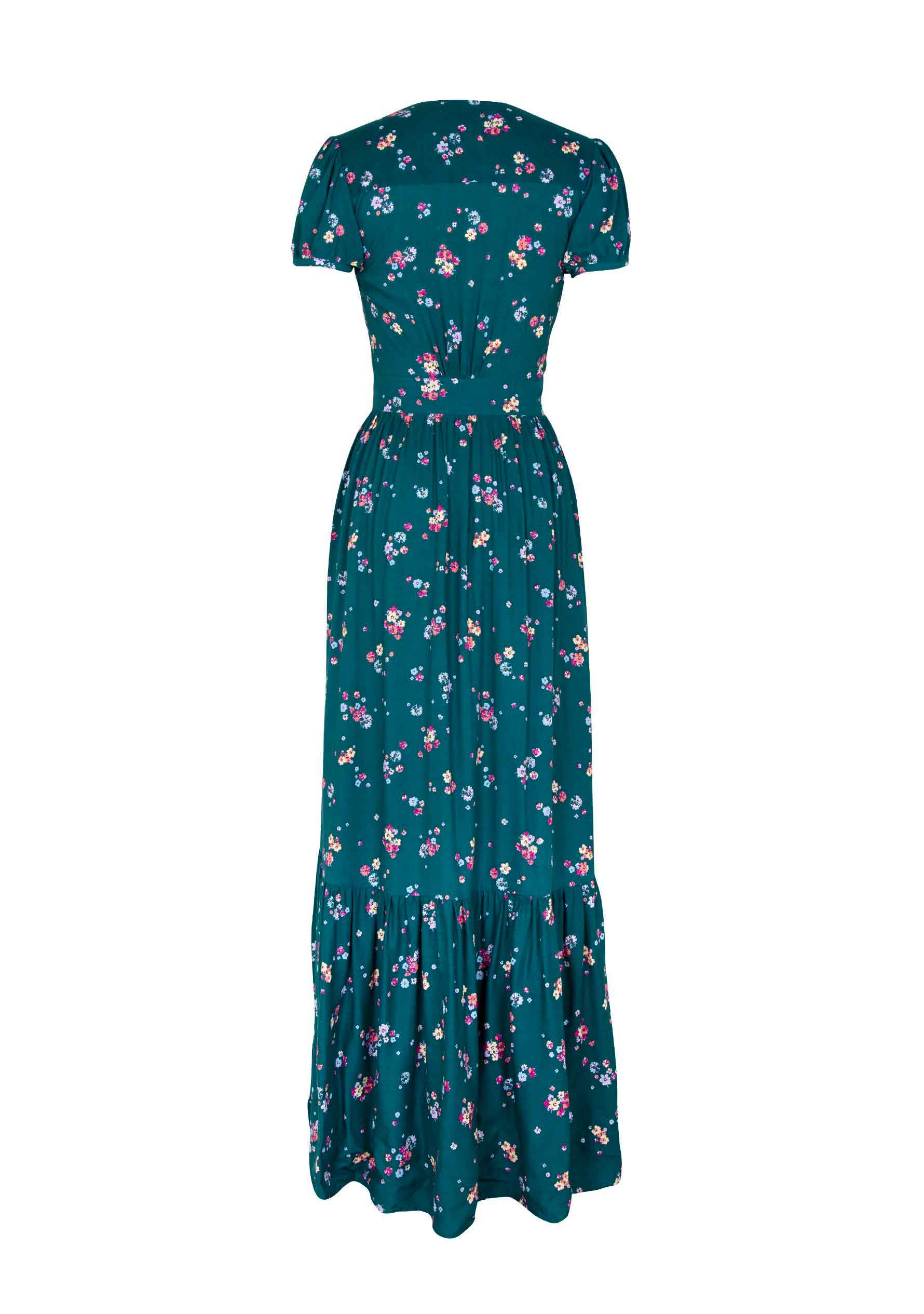 Desert Dandelion Grace Maxi Dress Emerald