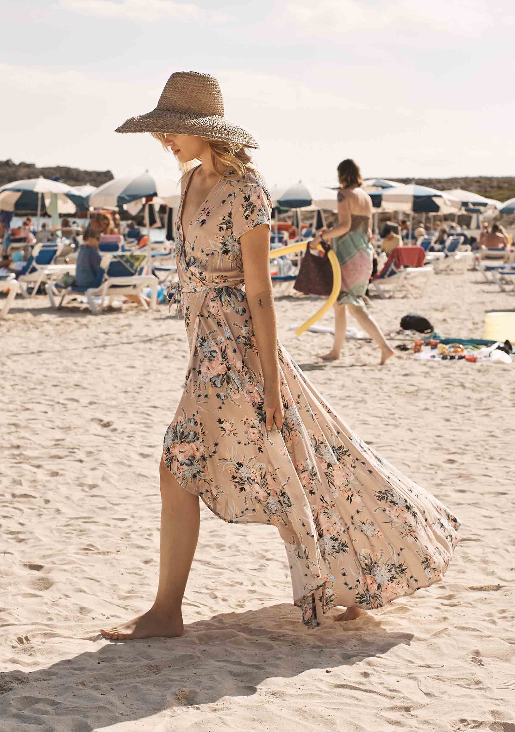 Scarlett Wrap Maxi Dress Blush